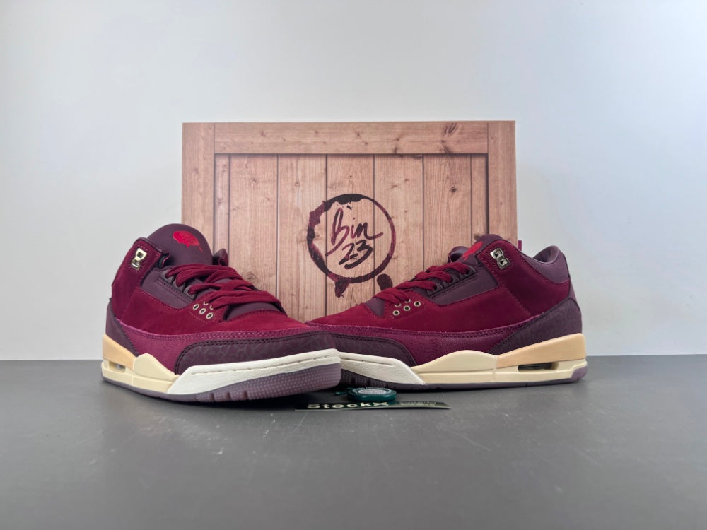 Air Jordan 3 'BIN 23' Burgundy – Global Limited 2,300 Pairs - product view 1