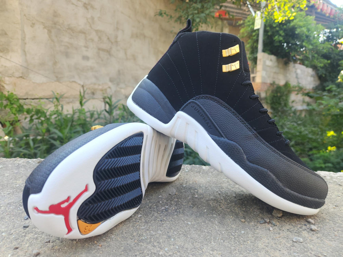 Air Jordan 12 Retro Black‑White‑Gold Men's - product view 3