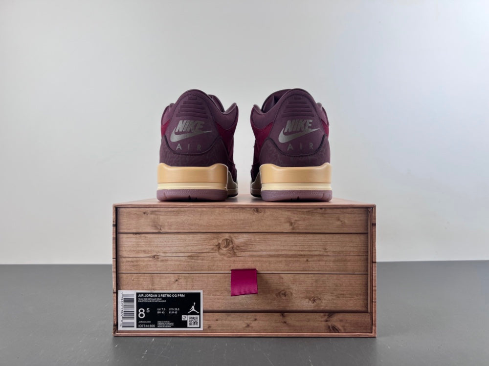 Air Jordan 3 'BIN 23' Burgundy – Global Limited 2,300 Pairs - product view 3