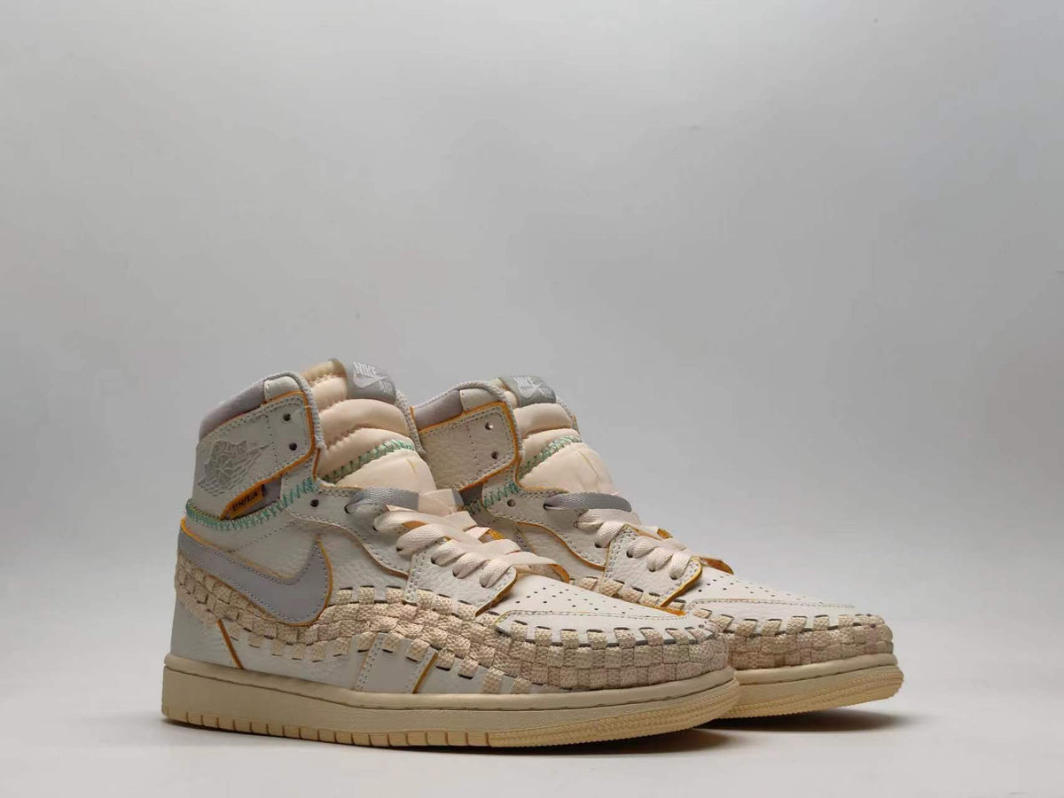 Air Jordan 1 High OG Triple Collab 'Grey/White' Woven - product view 2