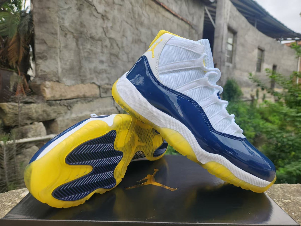 Air Jordan 11 Retro 'White Blue Yellow' - product view 2