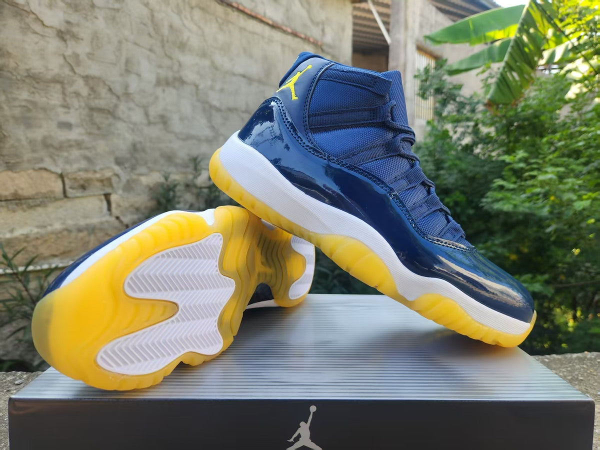 Air Jordan 11 Retro 'Deep Navy Yellow' - product view 4